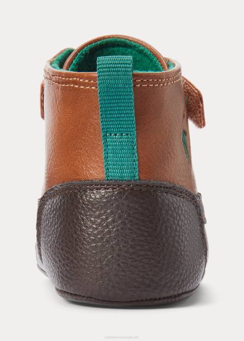 Baby Ralph Lauren Barnes II Faux-Leather Boot 4DJ28350 Tan Burnished