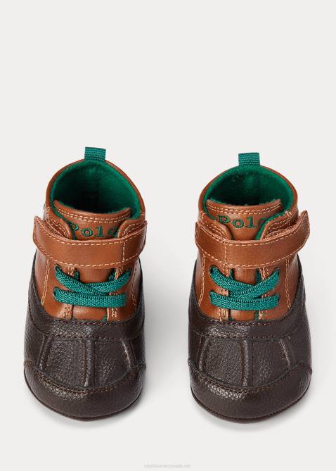 Baby Ralph Lauren Barnes II Faux-Leather Boot 4DJ28350 Tan Burnished