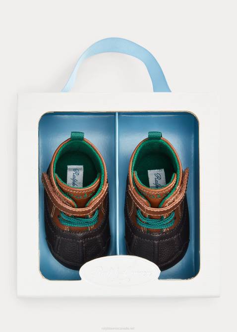 Baby Ralph Lauren Barnes II Faux-Leather Boot 4DJ28350 Tan Burnished