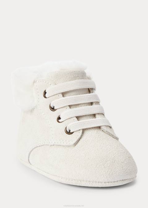 Baby Ralph Lauren Burnley Faux-Shearling Suede Boot 4DJ28351 Parchment Cream