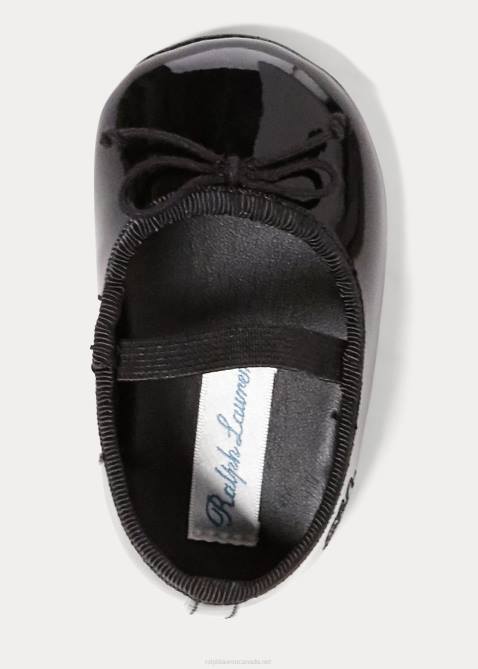 Baby Ralph Lauren Allie Faux-Leather Ballet Flat 4DJ28137 Black Patent