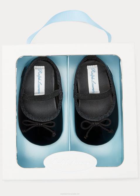 Baby Ralph Lauren Allie Faux-Leather Ballet Flat 4DJ28137 Black Patent