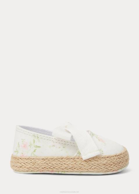 Baby Ralph Lauren Bowman Floral Canvas Espadrille 4DJ28125 Forget Me Not Floral