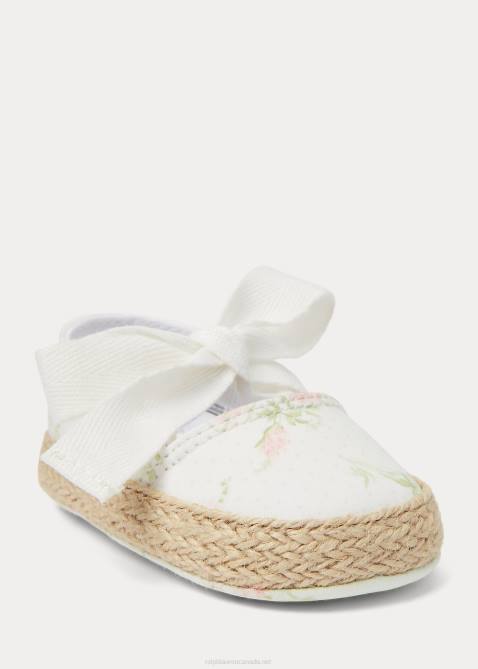 Baby Ralph Lauren Bowman Floral Canvas Espadrille 4DJ28125 Forget Me Not Floral