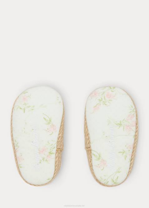 Baby Ralph Lauren Bowman Floral Canvas Espadrille 4DJ28125 Forget Me Not Floral