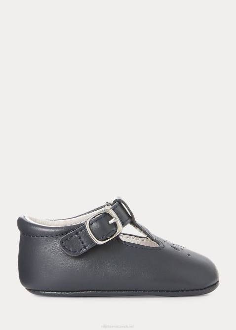 Baby Ralph Lauren Laurien Leather Dress Shoe 4DJ28135 Navy