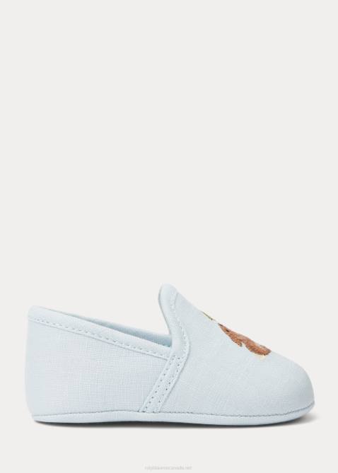 Baby Ralph Lauren Ash Bunny Cotton Slipper 4DJ28129 Blue