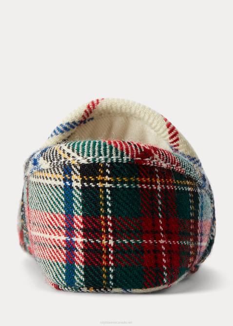 Baby Ralph Lauren Ash Plaid Cotton Slipper 4DJ28345 Red Plaid