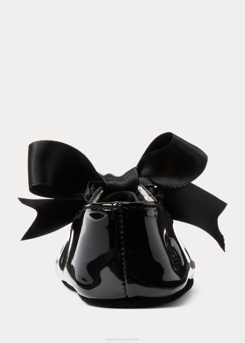 Baby Ralph Lauren Briley Faux-Leather Mary Jane Slipper 4DJ28132 Black