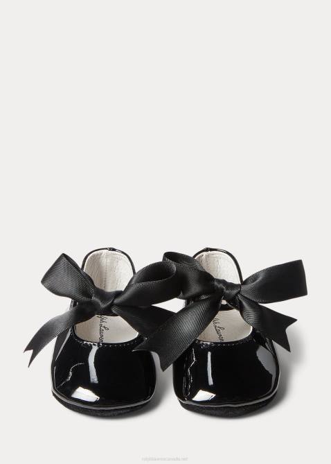 Baby Ralph Lauren Briley Faux-Leather Mary Jane Slipper 4DJ28132 Black