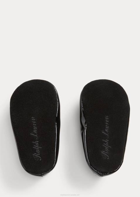 Baby Ralph Lauren Briley Faux-Leather Mary Jane Slipper 4DJ28132 Black