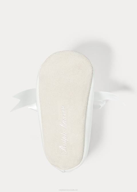 Baby Ralph Lauren Briley Leather Mary Jane Slipper 4DJ28128 White