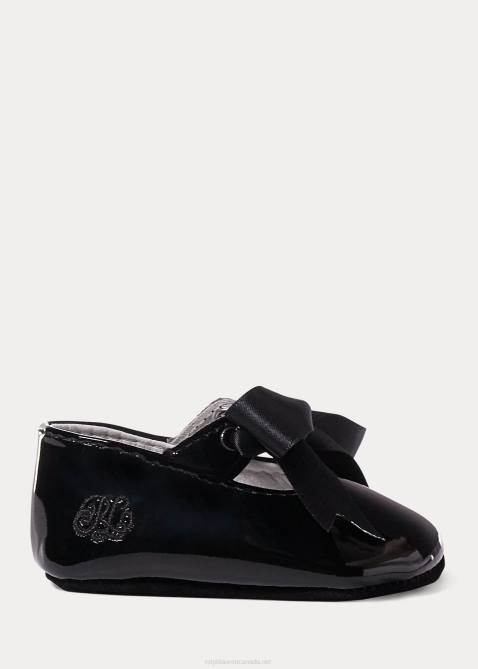 Baby Ralph Lauren Briley Patent Leather Slipper 4DJ28136 Black