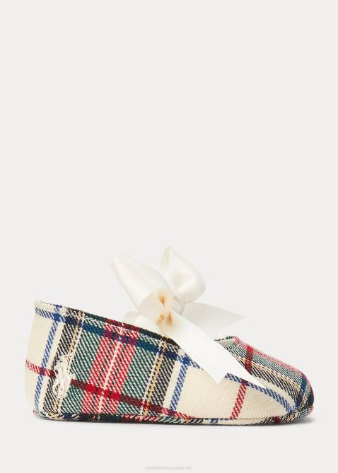 Baby Ralph Lauren Briley Plaid Cotton Mary Jane Slipper 4DJ28346