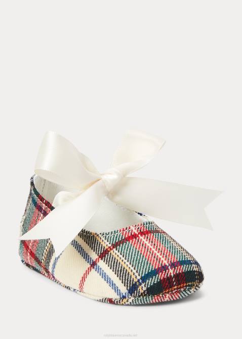 Baby Ralph Lauren Briley Plaid Cotton Mary Jane Slipper 4DJ28346