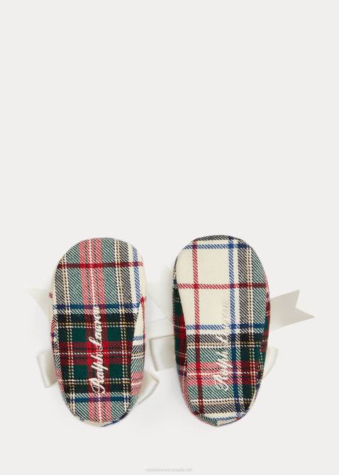 Baby Ralph Lauren Briley Plaid Cotton Mary Jane Slipper 4DJ28346