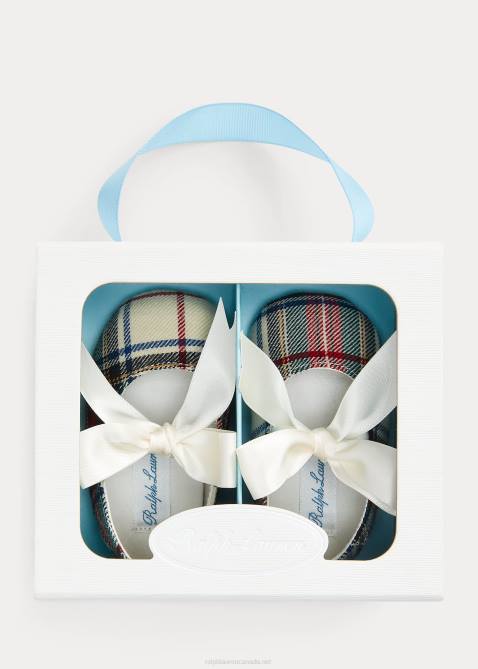 Baby Ralph Lauren Briley Plaid Cotton Mary Jane Slipper 4DJ28346