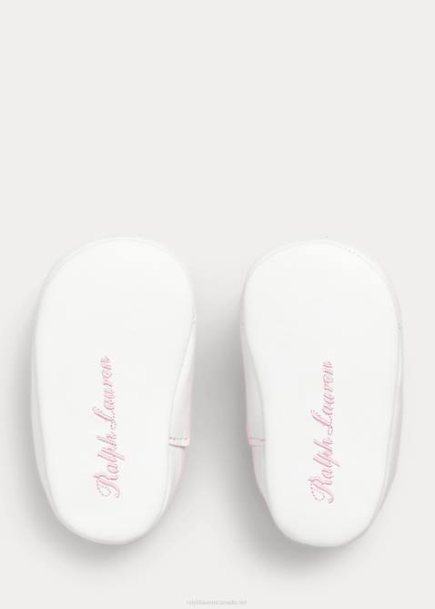 Baby Ralph Lauren Keaton Striped Canvas Sneaker 4DJ28121 Light Pink Stripes