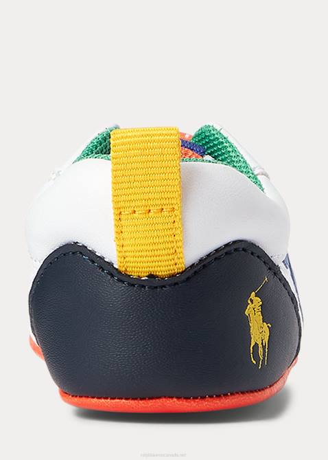 Baby Ralph Lauren Tech Racer Mesh Slip-On Sneaker 4DJ28118 White Multi