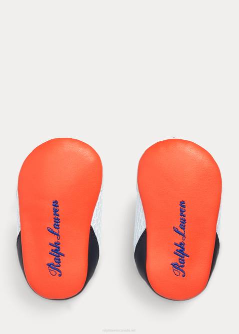 Baby Ralph Lauren Tech Racer Mesh Slip-On Sneaker 4DJ28118 White Multi