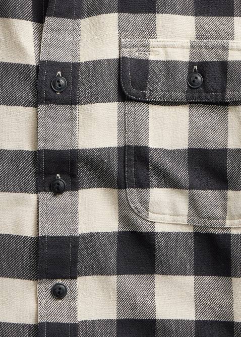 Men Ralph Lauren Buffalo Check Twill Workshirt 4DJ21747 Black/Cream