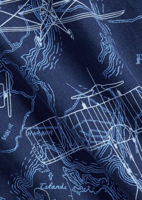 Men Ralph Lauren Classic Fit Aviation-Print Oxford Shirt 4DJ28466 Multi