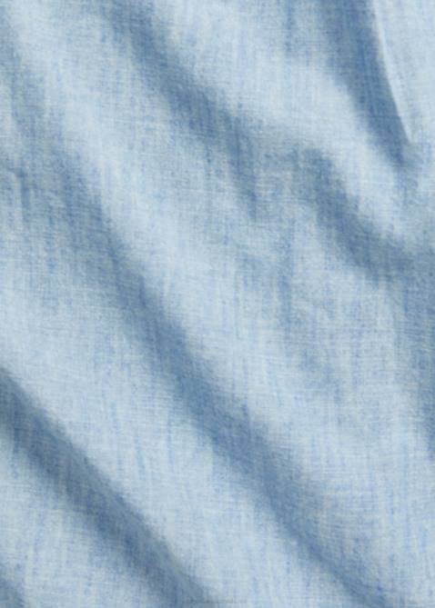 Men Ralph Lauren Classic Fit Chambray Shirt 4DJ2833 Light Indigo