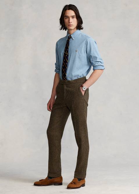 Men Ralph Lauren Classic Fit Chambray Shirt 4DJ28424 Light Indigo