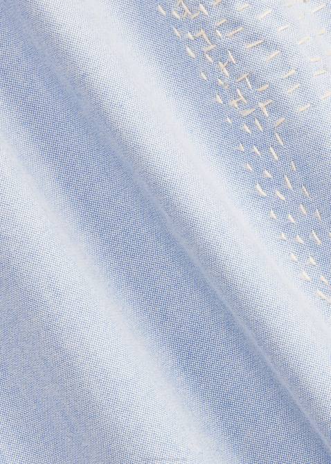 Men Ralph Lauren Classic Fit Distressed Oxford Shirt 4DJ2724 Preppy Mended Shirt