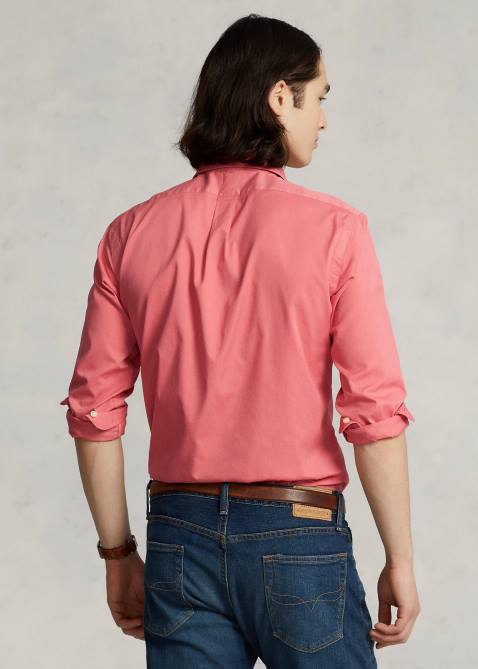 Men Ralph Lauren Classic Fit Featherweight Twill Shirt 4DJ2803 Desert Rose