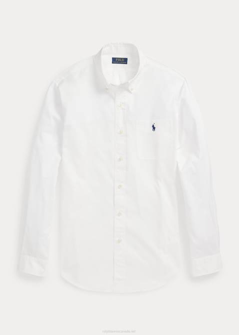 Men Ralph Lauren Classic Fit Featherweight Twill Shirt 4DJ2804 White