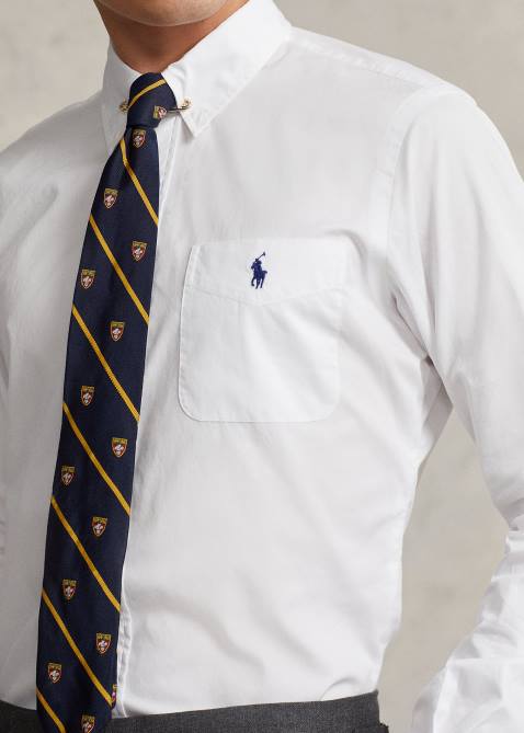 Men Ralph Lauren Classic Fit Featherweight Twill Shirt 4DJ2804 White