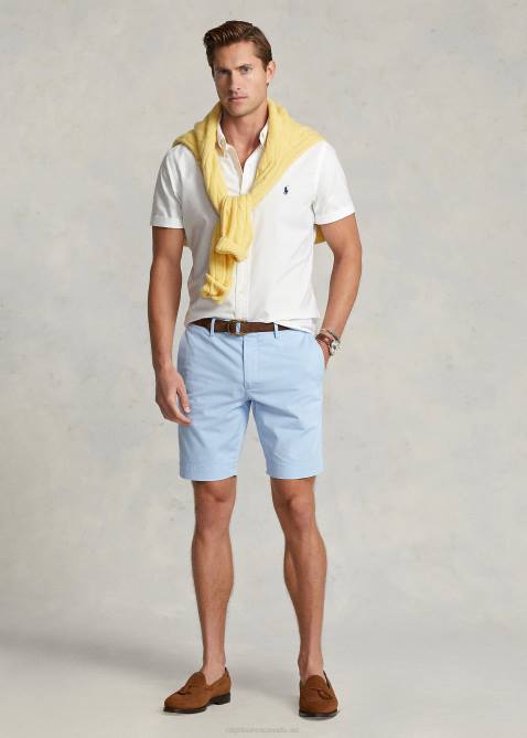 Men Ralph Lauren Classic Fit Garment-Dyed Oxford Shirt 4DJ2488 White