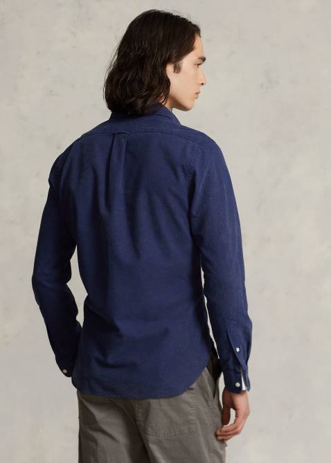 Men Ralph Lauren Classic Fit Garment-Dyed Oxford Shirt 4DJ2974 Newport Navy
