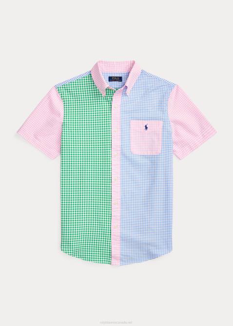Men Ralph Lauren Classic Fit Gingham Fun Shirt 4DJ2894 Gingham Funshirt