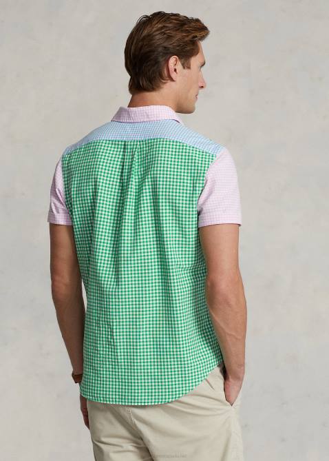 Men Ralph Lauren Classic Fit Gingham Fun Shirt 4DJ2894 Gingham Funshirt