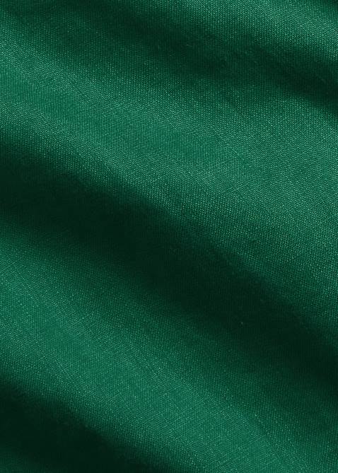 Men Ralph Lauren Classic Fit Linen Camp Shirt 4DJ2641 Athletic Green