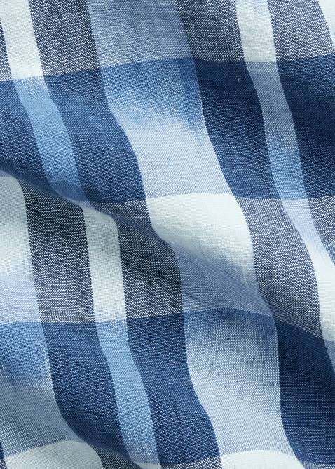 Men Ralph Lauren Classic Fit Linen-Cotton Camp Shirt 4DJ2649 Indigo