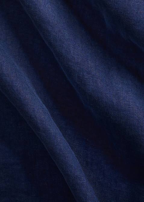 Men Ralph Lauren Classic Fit Linen Shirt 4DJ2517 Newport Navy