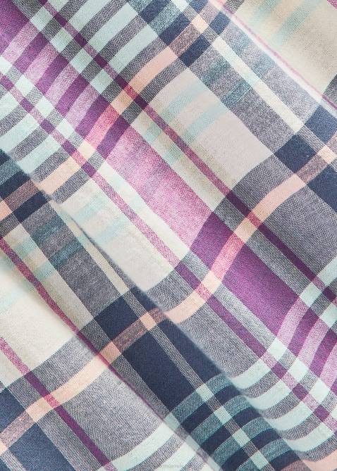 Men Ralph Lauren Classic Fit Madras Popover Shirt 4DJ21019 Cream/Navy Multi