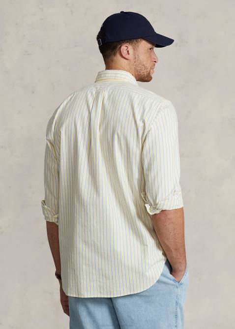 Men Ralph Lauren Classic Fit Oxford Shirt 4DJ21599 Yellow/Navy Multi