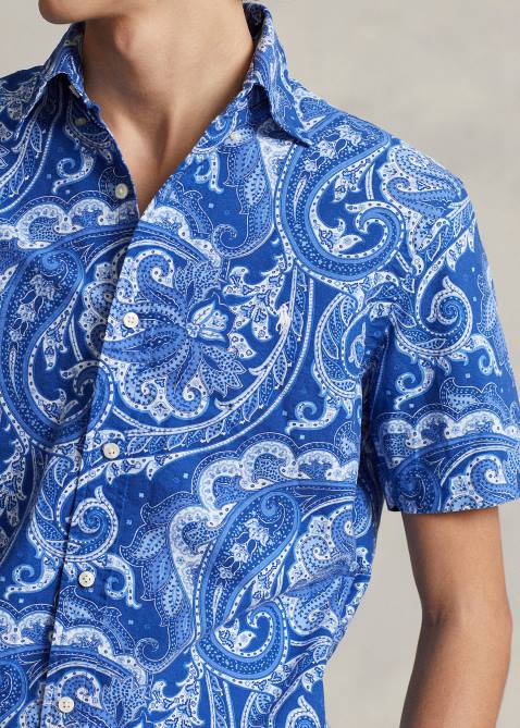 Men Ralph Lauren Classic Fit Paisley Oxford Shirt 4DJ2621 Jerry Paisley