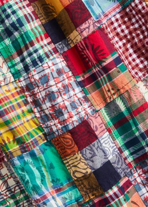 Men Ralph Lauren Classic Fit Patchwork Madras Shirt 4DJ28472 Preppy Patchwork