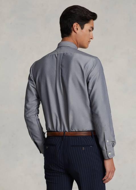 Men Ralph Lauren Classic Fit Performance Oxford Shirt 4DJ2788 Slate