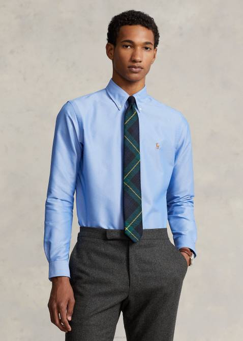 Men Ralph Lauren Classic Fit Performance Oxford Shirt 4DJ2790 Blue