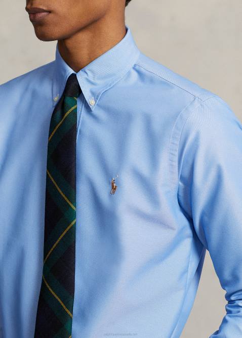 Men Ralph Lauren Classic Fit Performance Oxford Shirt 4DJ2790 Blue