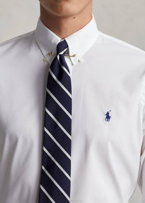 Men Ralph Lauren Classic Fit Performance Twill Shirt 4DJ21299 White