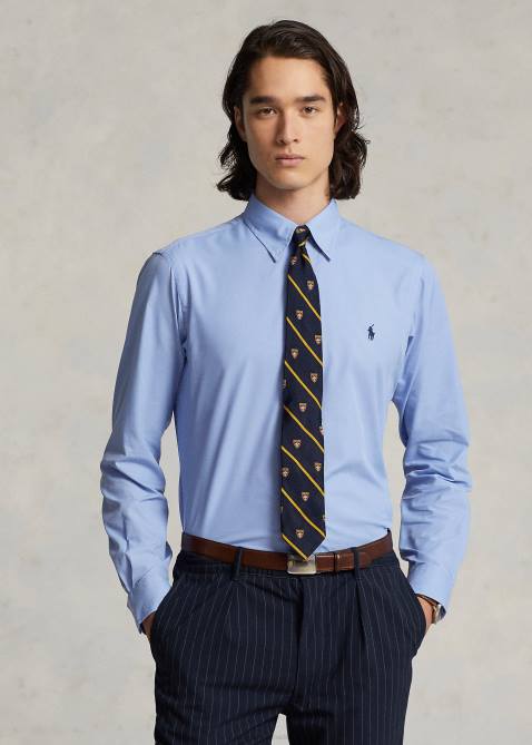 Men Ralph Lauren Classic Fit Performance Twill Shirt 4DJ293 Blue
