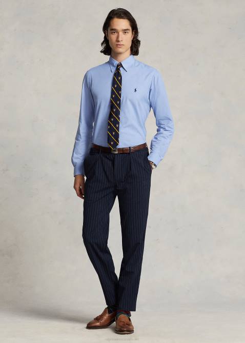 Men Ralph Lauren Classic Fit Performance Twill Shirt 4DJ293 Blue