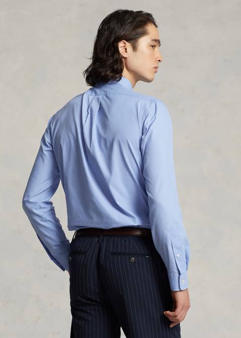 Men Ralph Lauren Classic Fit Performance Twill Shirt 4DJ293 Blue